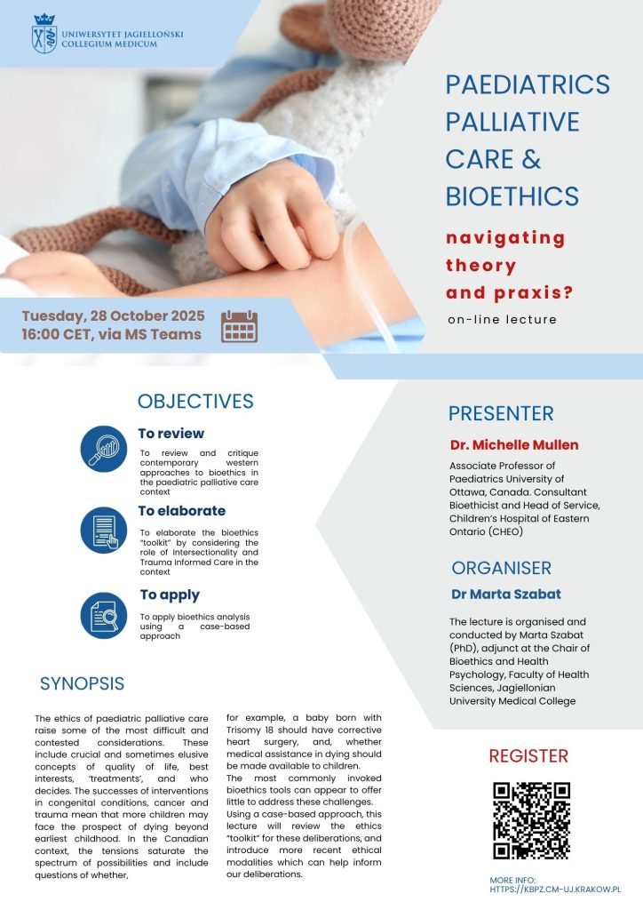 Paediatrics Palliative Care & Bioethics navigating theory and praxis
